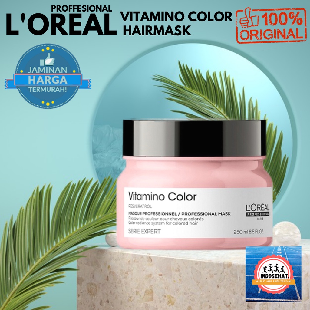 LOREAL Serie Expert Vitamino Color Hair Mask - Masker Perawatan Pewarna Rambut Berwarna 250 ml