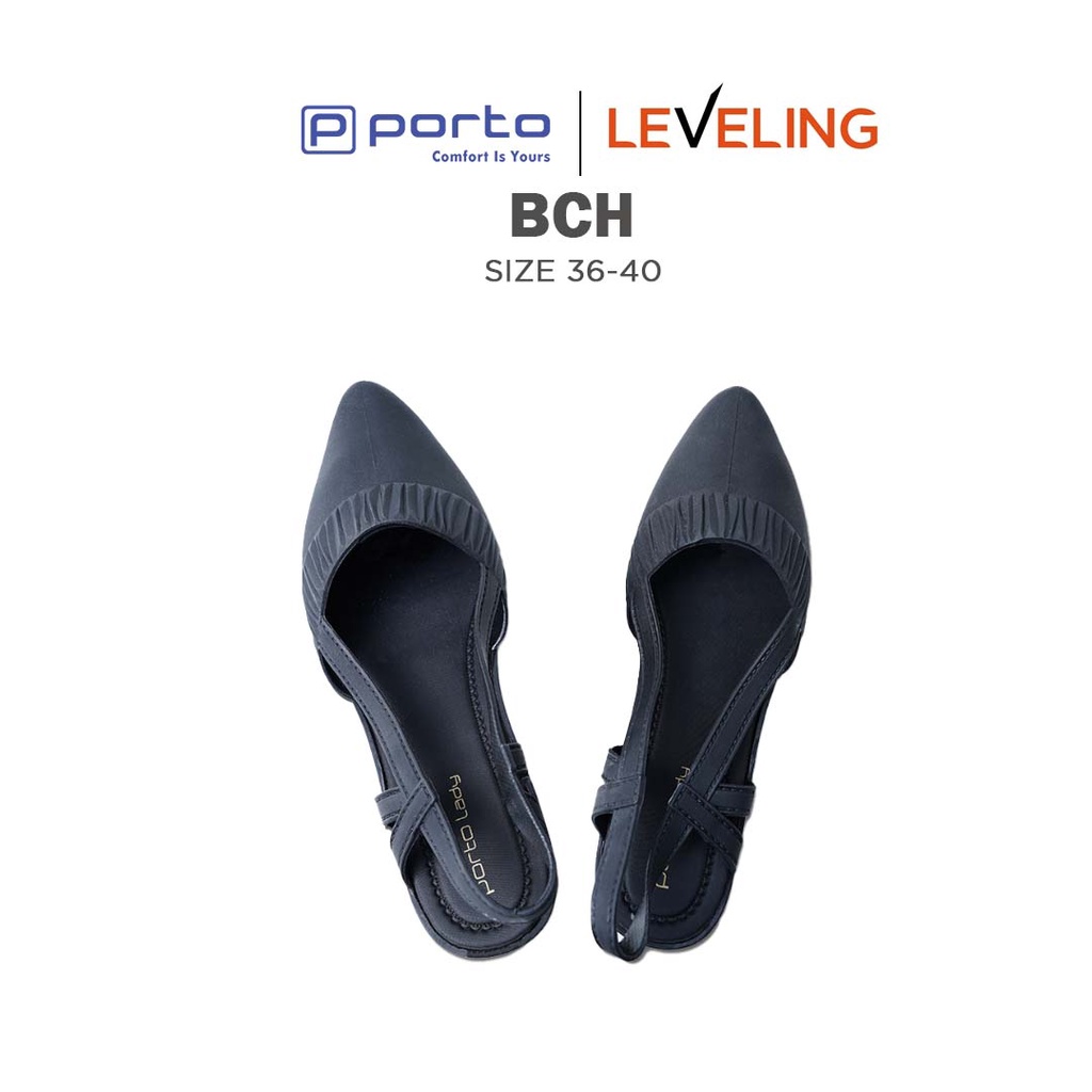 BCH - Porto Leveling Sepatu Wanita Wedges Heels 4CM Terbaru Korea Casual Nyaman dan Berkualitas Original Porto Lady