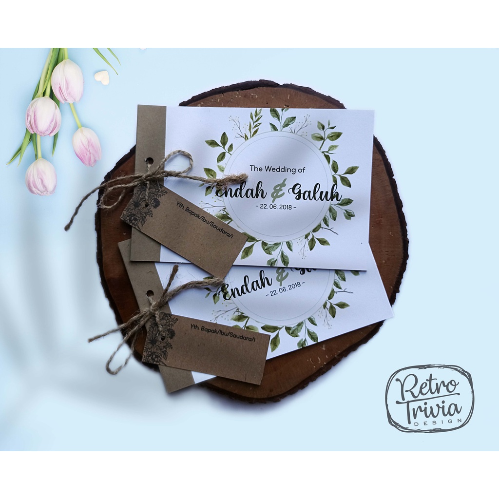 Undangan Pernikahan Murah Unik Elegan / Undangan Nikah simple Rustic Aeshetic / Undangan Pernikahan 