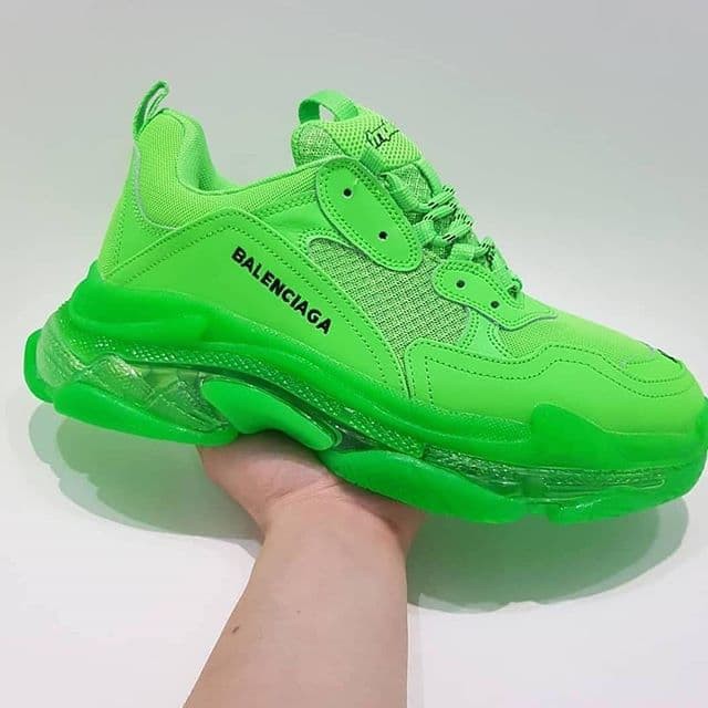 balenciaga shoes triple s green