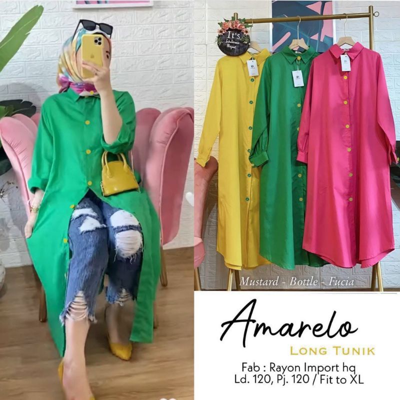 Amarelo Long Tunik