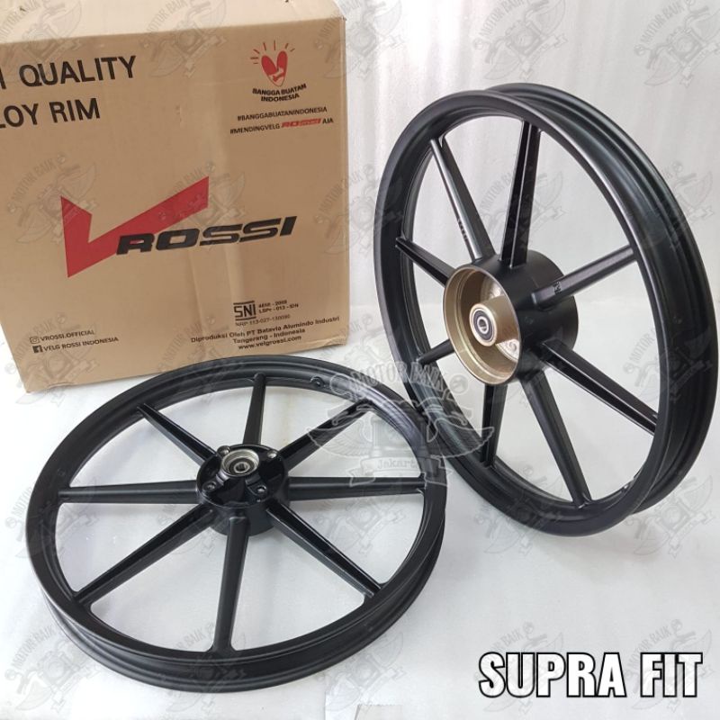 Velg Pelek Velek Racing ROSSI Set Sepasang Motor Supra Fit Palang 8 lubang 4