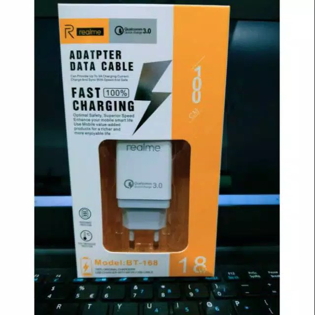 CHARGER REALME 18W FAST CHARGING MICRO USB BT-168 Charger Fast Charging  Realme 100%