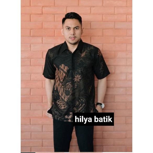 Kemeja Batik Pria Lengan Pendek KUSUMAYUDHA full furing / kemeja batik pendek pria bahan tebal halus / katun printing berkualitas