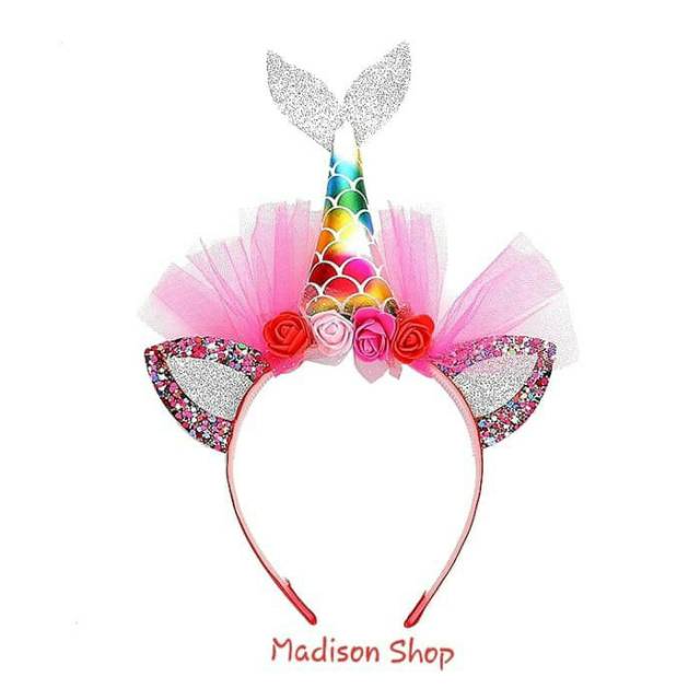 Bando Renda Ekor Mermaid Cosplay Bando Anak Fashion Baru Kado Anak