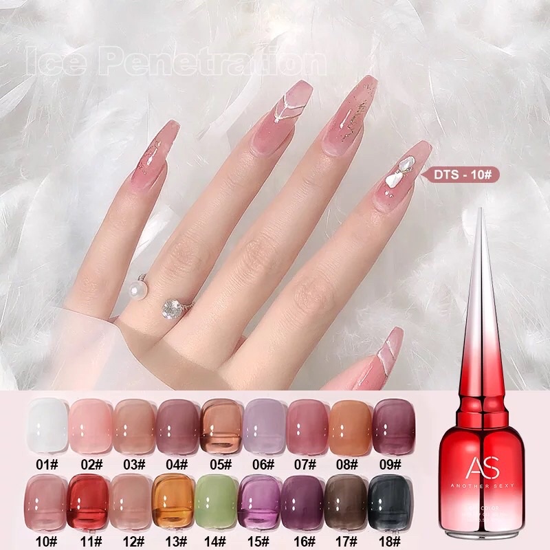 [FLASHES] DTS NAIL POLISH GEL JELLY TRANSPARENT SOAK OFF UV