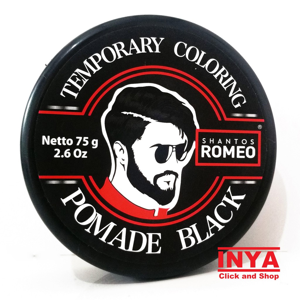 Pomade ROMEO SHANTOS BLACK TEMPORARY COLORING 75gr