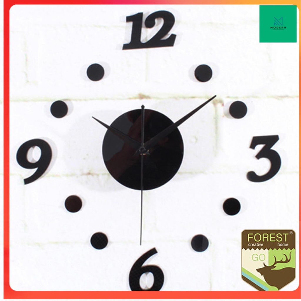 TD-DCB Taffware Jam Dinding DIY Giant Clock Creative Design 30cm DIY-06