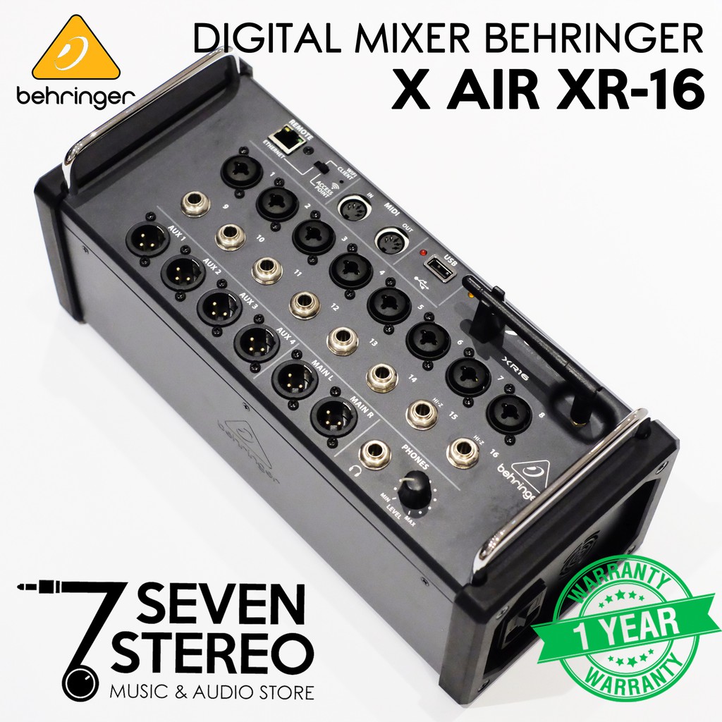 Behringer Digital Mixer X Air XR16 With Wifi And Usb Stereo Recorder