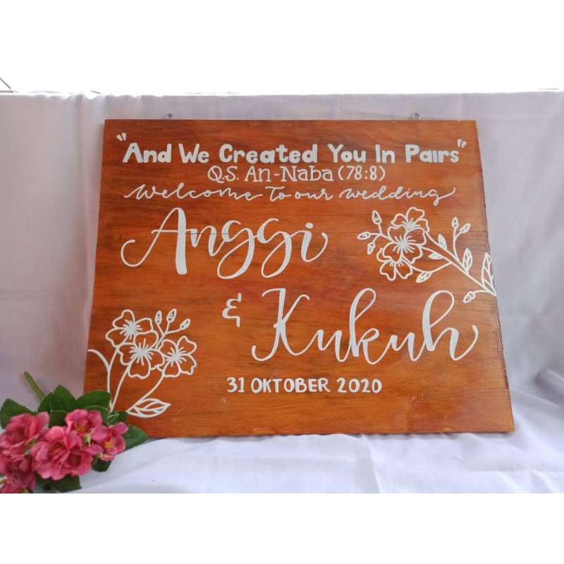 

Papan Wedding Termurah!! Custome, Unik