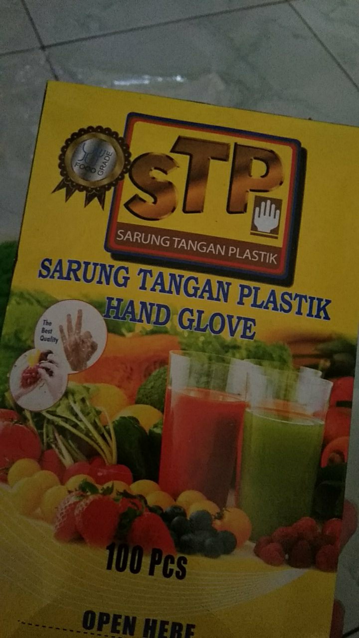 Sarung Tangan Plastik Bening Disposable Hand Gloves Isi 100 Pcs Termurah