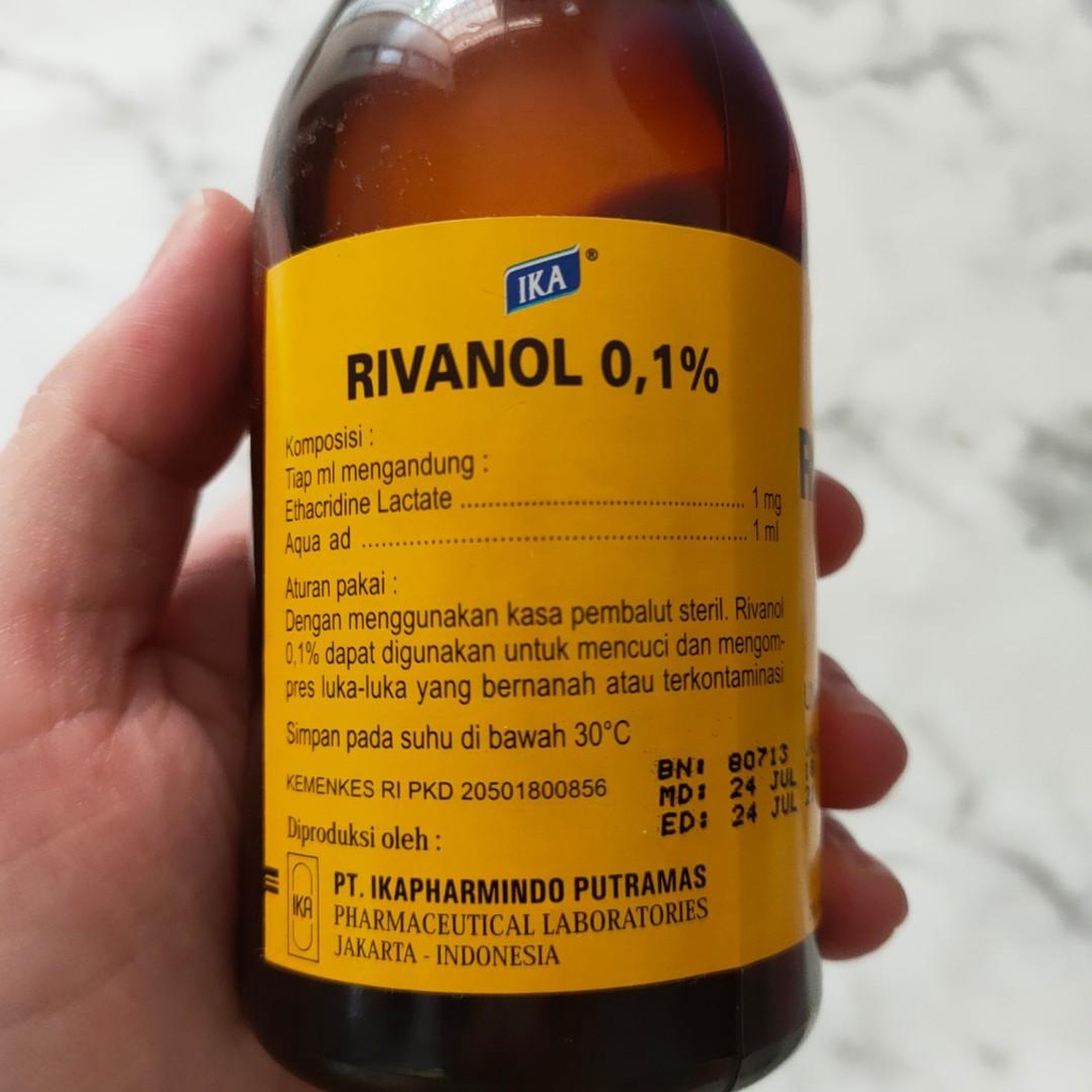 Rivanol 0,1 % 200 Ml || ika rivanol 200ml dan 100 ml || rivanol 0,1%