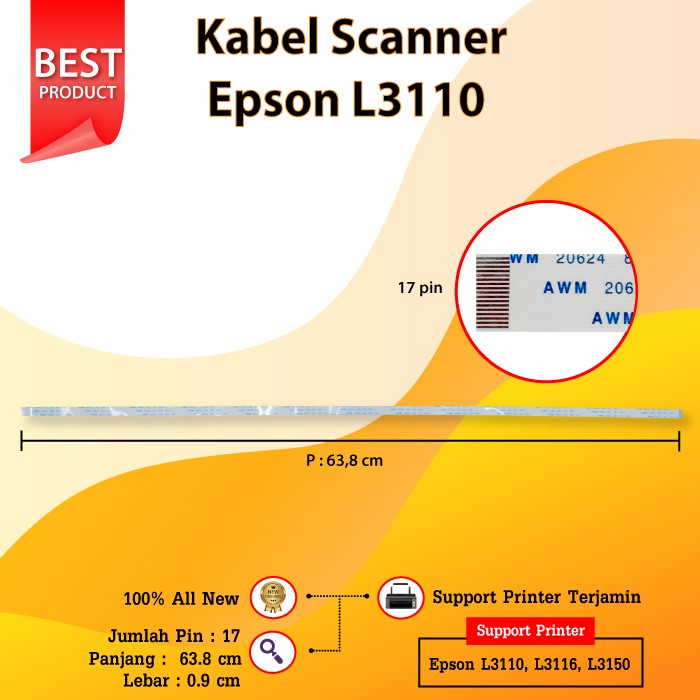 Kabel Scanner Printer Epson L3110 L3116 L3150 Cable Flexible Scanner FSB351