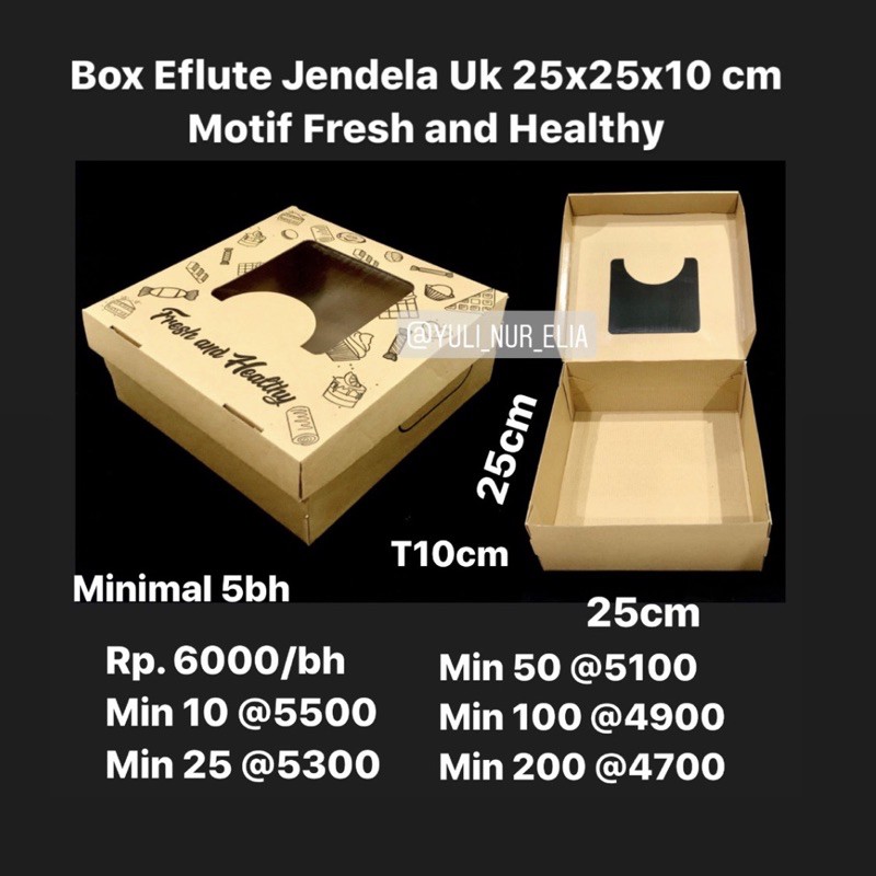

Box Eflute Jendela Uk 25x25x10cm Motif Fresh and Healthy