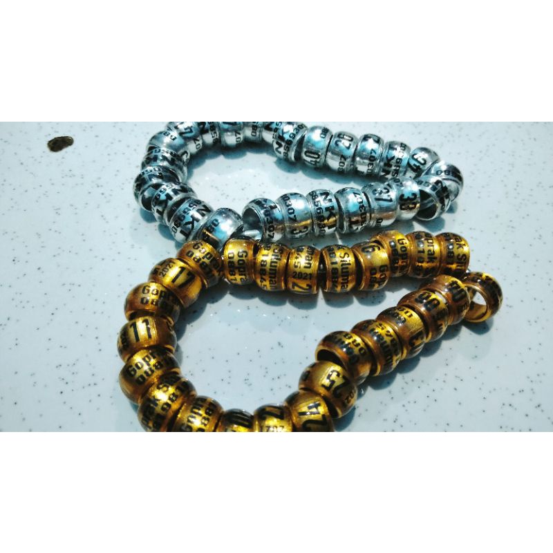 RING BURUNG MERPATI, MURAY,PERKUTUT BISA PESAN NAMA  PAKET ISI 25 BIJI DONAT