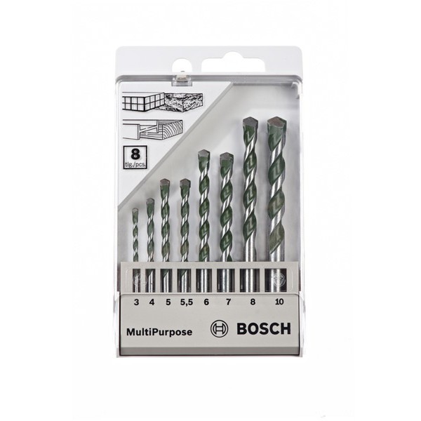 BOSCH Mata bor tembok/kayu/besi multipurpose set CYL 4 -  8 pcs