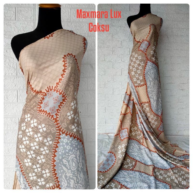 Kain Maxmara Motif Anggrek harga per setengah meter