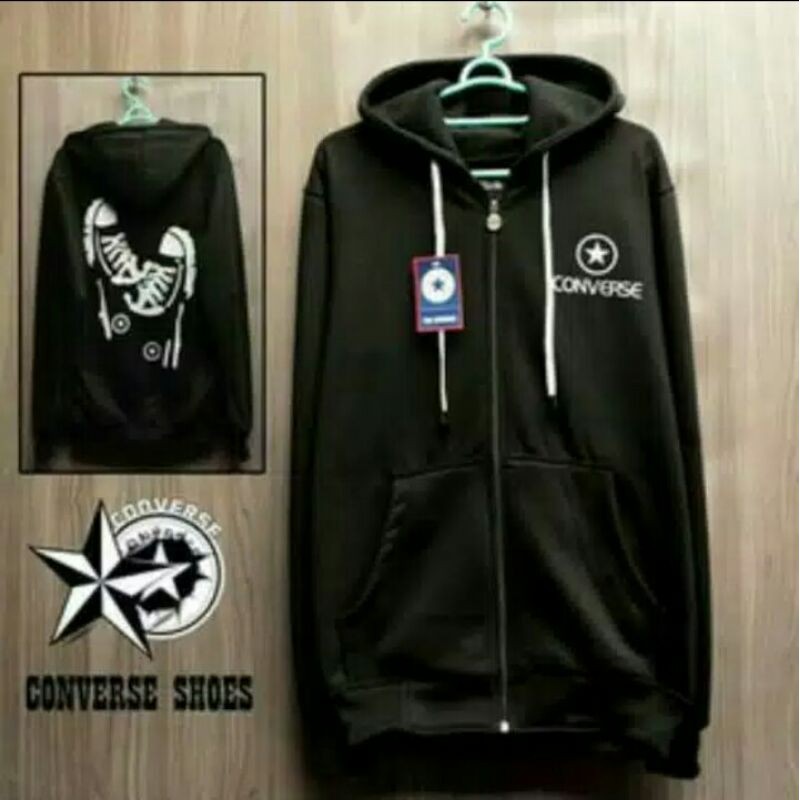 jaket hoodie converse original