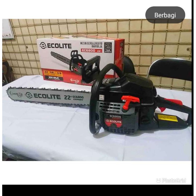 MESIN GERGAJI KAYU ECOLITE /CHAINSAW 22 IN BAJA ECOLITE
