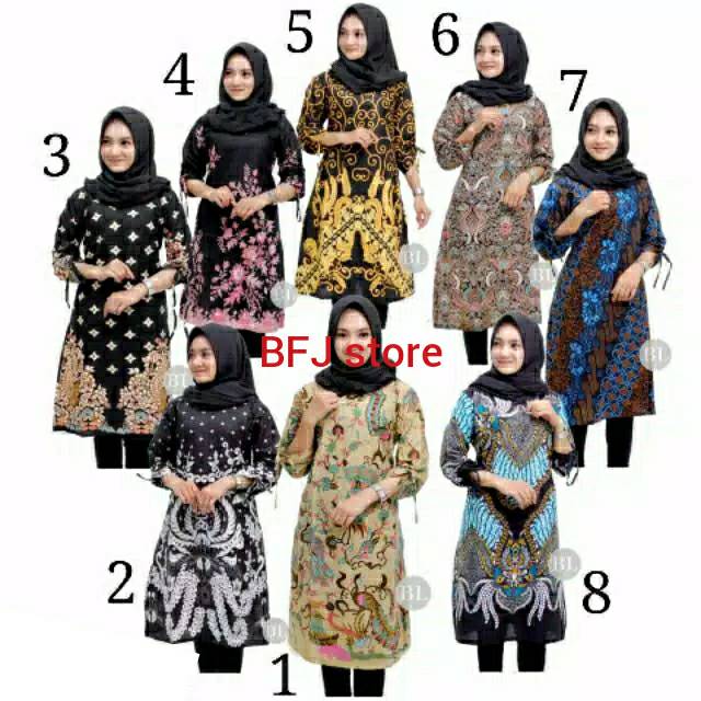 Tunik batik atsan size m.l.xl bahan katun primisma