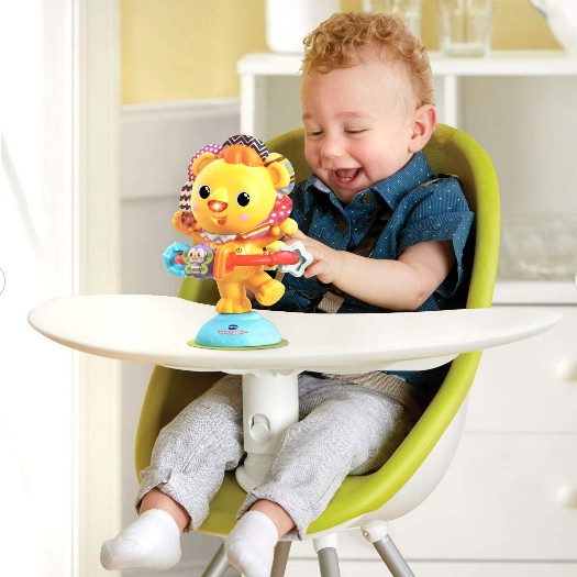 Mainan Motorik Anak VTECH BABY TWIST &amp; SPIN LION - Mainan Rattle Pegangan Memutar 360 Derajat Keluar Suara Model Singa Kado Bayi Ulang Tahun Ultah menempel di meja