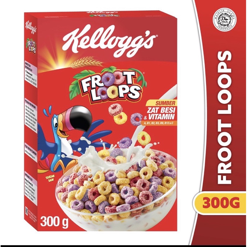 KELLOGGS FROOT LOOPS CEREAL 300 GR HALAL ( 1 PC )