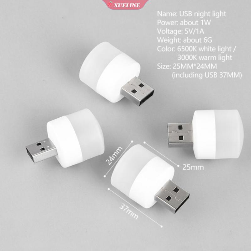 Lampu Malam Led USB Portable Dengan Proteksi Power Charging Untuk Komputer / Handphone