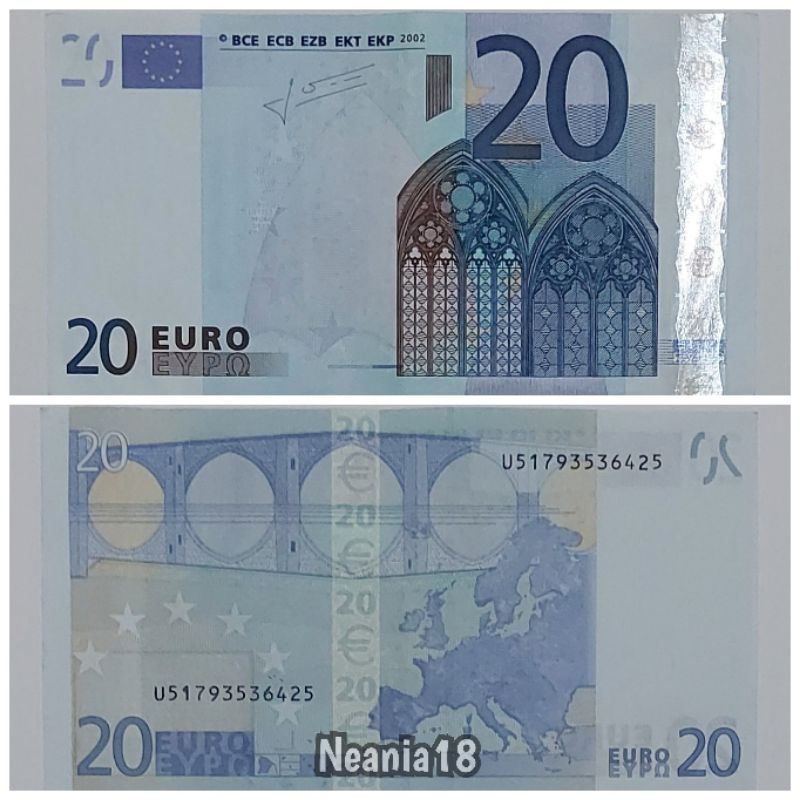 Koleksi Euro Eropa Pecahan 20 Euro Old Series