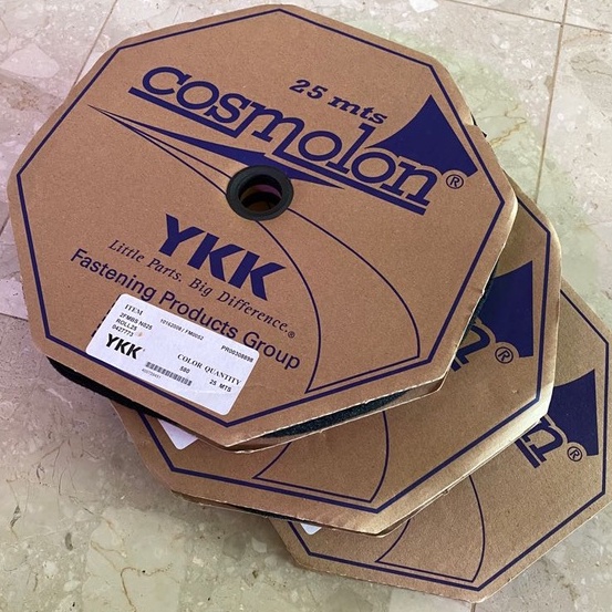 Velcro / Cosmolon / Prepet YKK Warna Hitam 20 mm 25 mm 50 mm