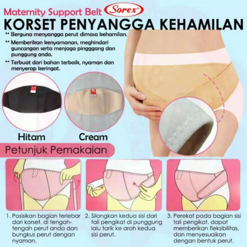 Sorex Korset Penyangga Perut Ibu Hamil / Korset Penyangga Kehamilan MATERNITY SUPORT BELT SOREX 4427