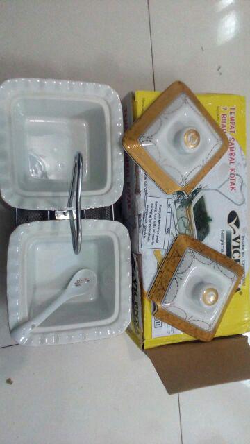 Tempat Sambal Kotak Vicenza - Square Chili Jar B720