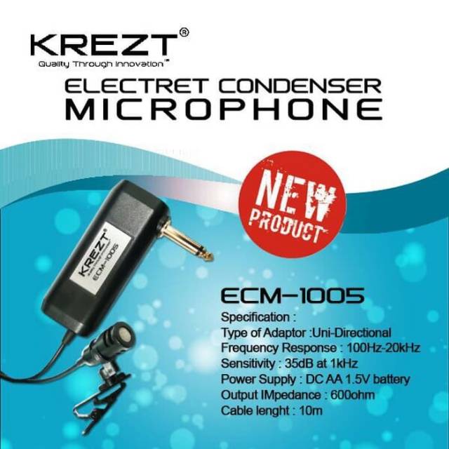 Mic Jepit Krezt Ecm 1005 MICROPHONE CLIP ON KABEL