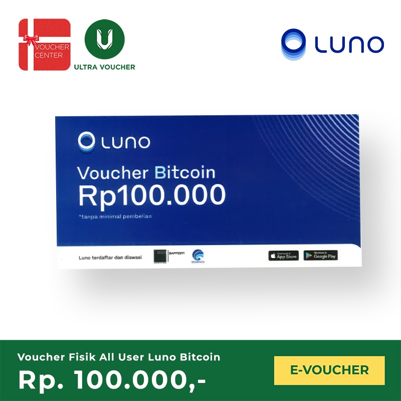 Voucher Fisik Bitcoin Luno Rp. 100.000 ( Untuk Semua Pelanggan )
