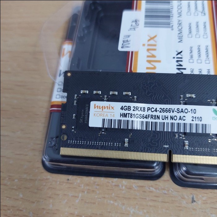 MEMORY RAM SODIM LAPTOP DDR4 4GB 2RX8 PC4 2666V-SAO-10 HYNIX -HRCB