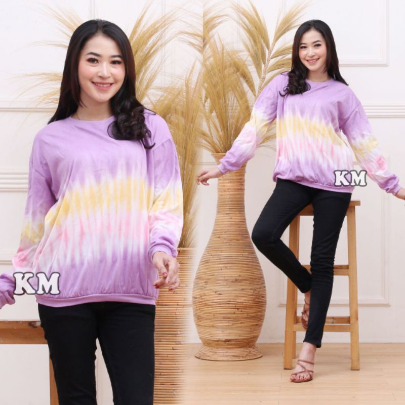 SWEATER KAOS LENGAN PANJANG TIEDYE KAOS LD 110 FIT XL SWEATSHIRT