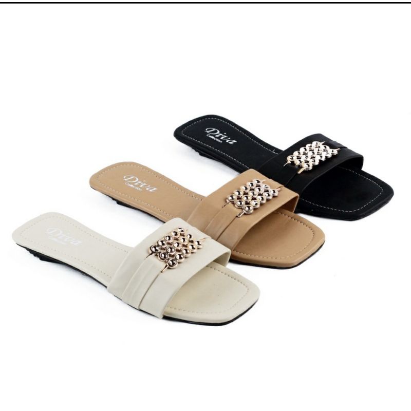 sandal wanita teplek permata