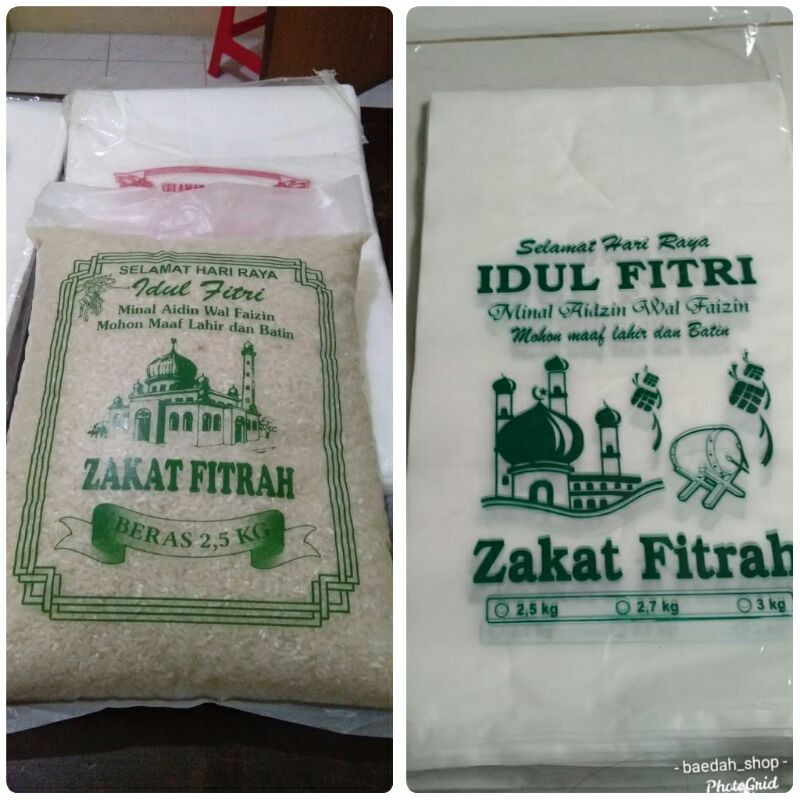 

plastik zakat fitrah/plastik idul fitri