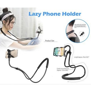 Lazypod Leher dan Pinggang Jepit / Holder Hp Lazy Hanging Neck Cell Stand