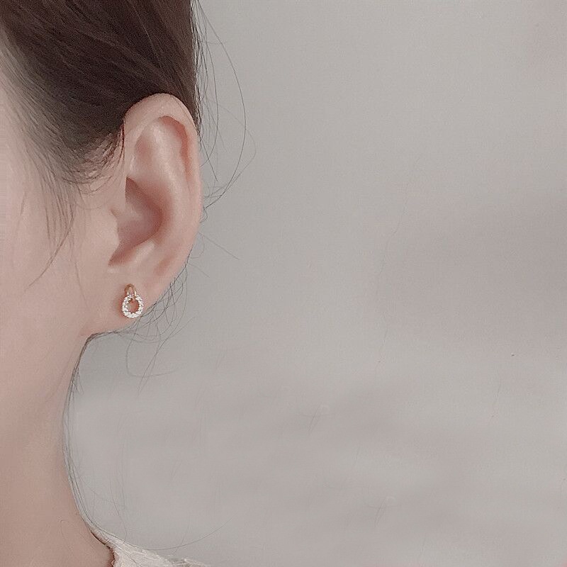 Korean Circle Earrings Female Niche Design Sense Summer Geometric Earrings Gold Simple Earrings