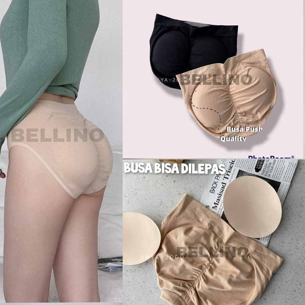 Celana dalam Push Up Pengangkat Bokong Dengan Busa Freesize Celana Dalam Wanita Pantat Palsu Cd Busa Pantat Segitiga Celana Dalam Busa Wanita Rajut Premium Busa Bisa Dilepas