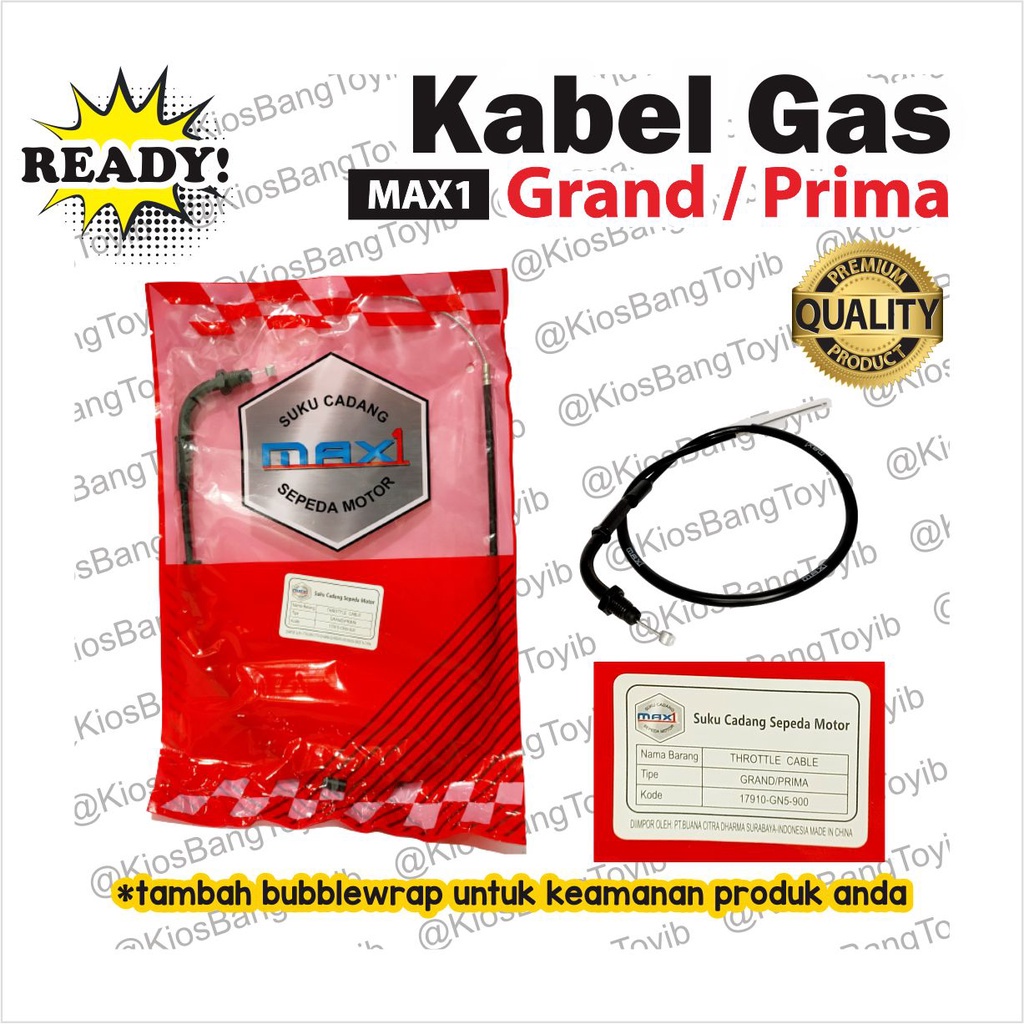 Kabel Gas (Throttle Cable) Grand Prima GN5 (MAX1)