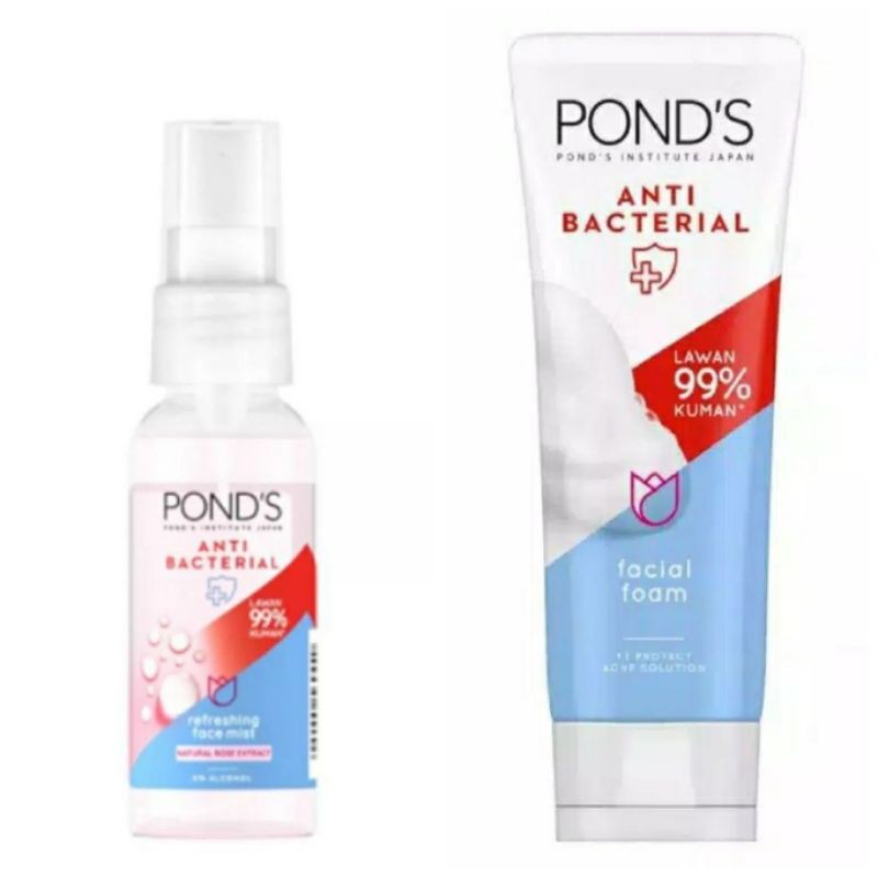 Ponds Anti Bacterial Face Mist 50 mL / Facial Foam 100gr Pond's