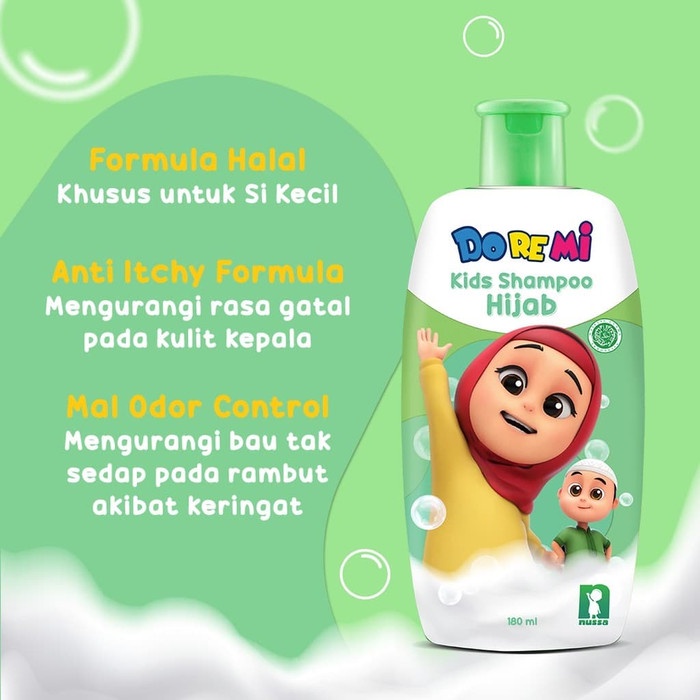 Doremi Nussa Kids Shampoo 180 ml - Shampo Anak Hijab Halal 180ml