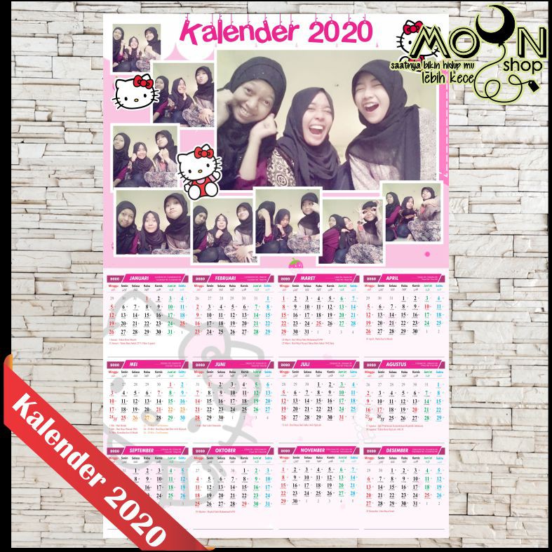 Kalender 2020 Custom Karakter Shopee Indonesia