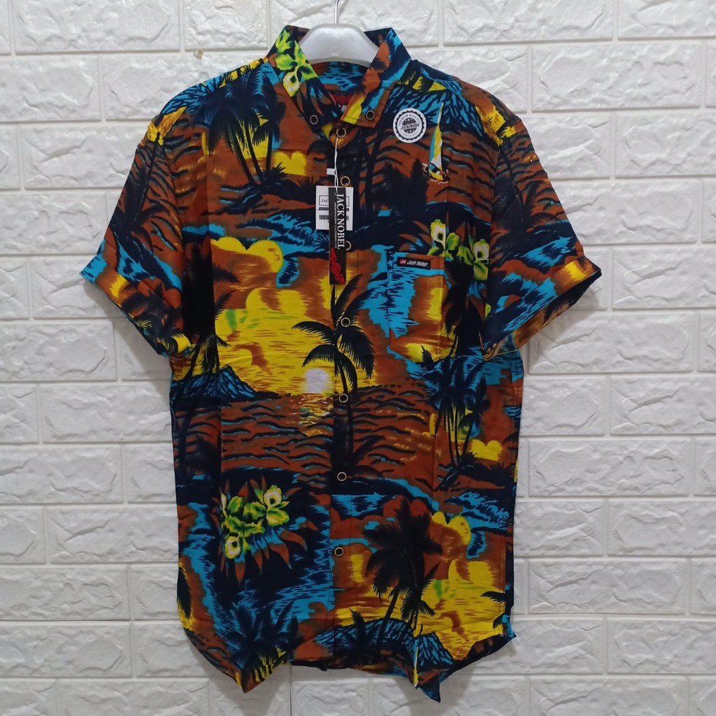Kemeja Pantai Pria / Kemeja Pantai Lengan Pendek / Kemeja Full printing /Kemeja Pria Lengan Pendek