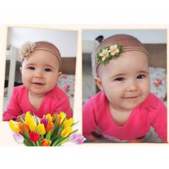 Bandana Bayi Headband Hiasan Rambut Anak Lace Vintage Motif Bunga