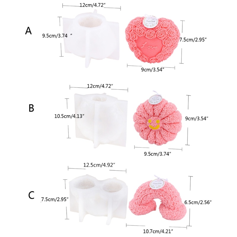 Cetakan Pilar Bentuk Silinder Geometris 3D Bahan Silikon