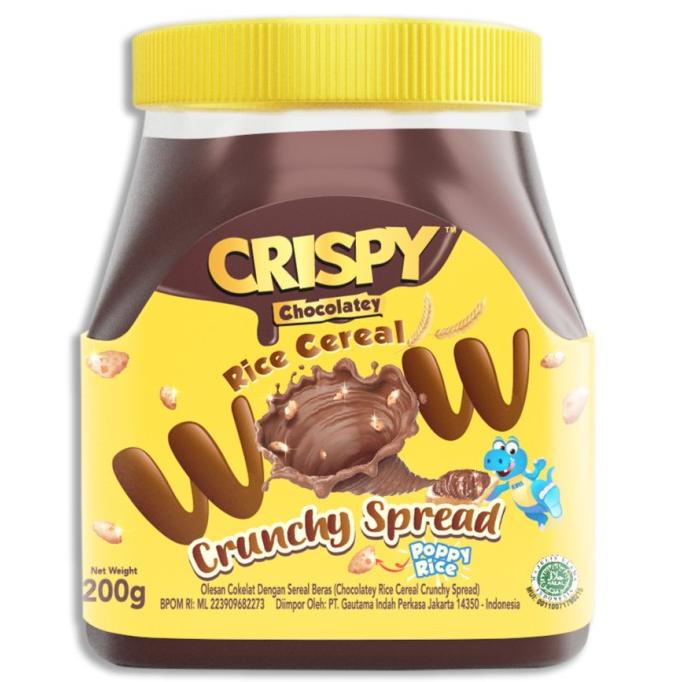 

Promo Awal tahun Selai Crispy Chocolatey Crunchy Spread 200gr Promo Awal tahun