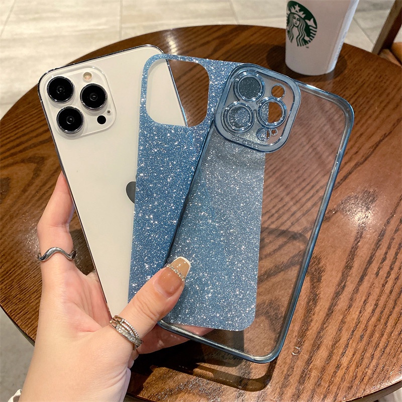 Soft Case Desain Mata Malaikat Aksen Glitter Untuk IPhone 11 12 13 Pro Max