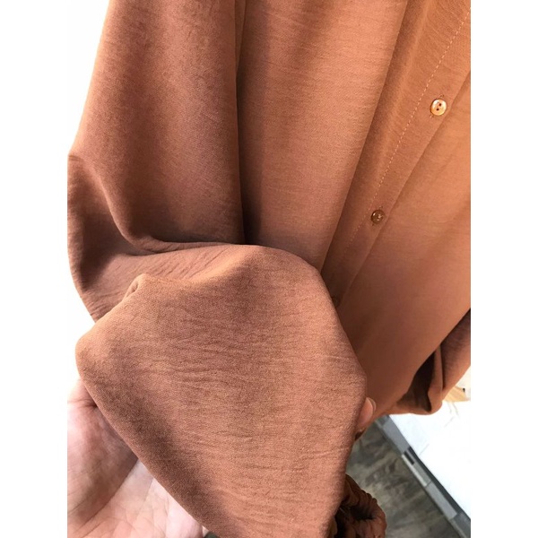 kemeja crinkle kekinian/baju crinkle wanita hits/kemeja crinkle premium grade A